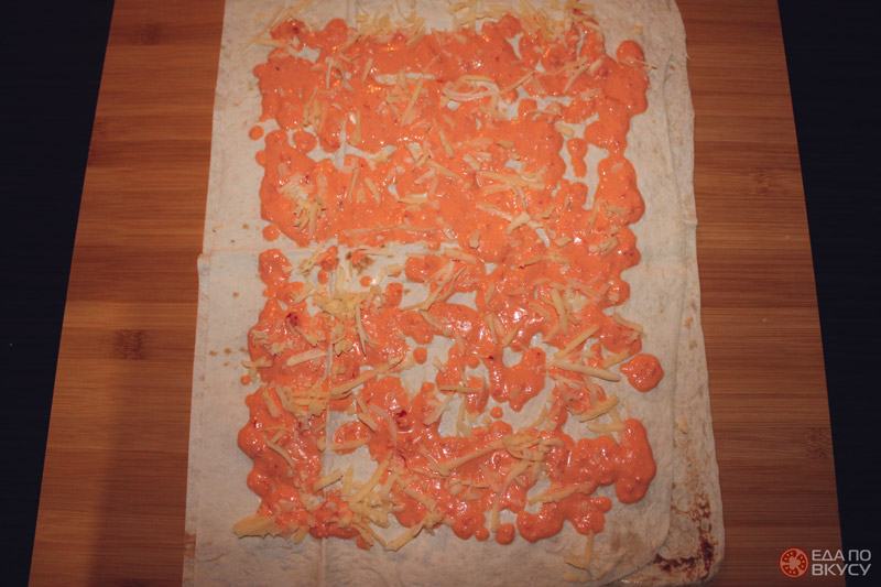 Рулет из лаваша с мясным фаршем - 10